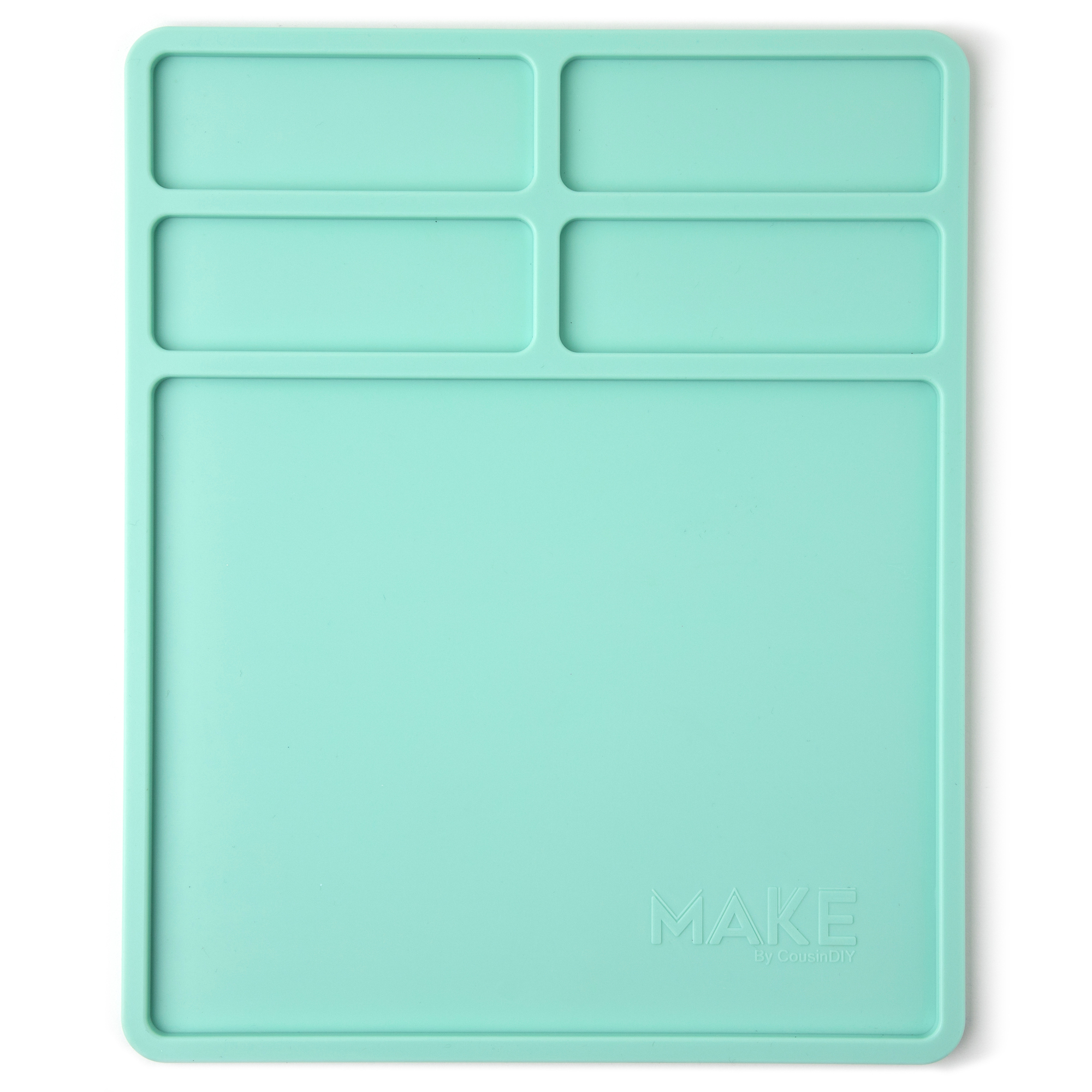 Cousin DIY Silicone Bead and Crafting Mat with Recessed Compartments, Teal  Blue, 1 Piece